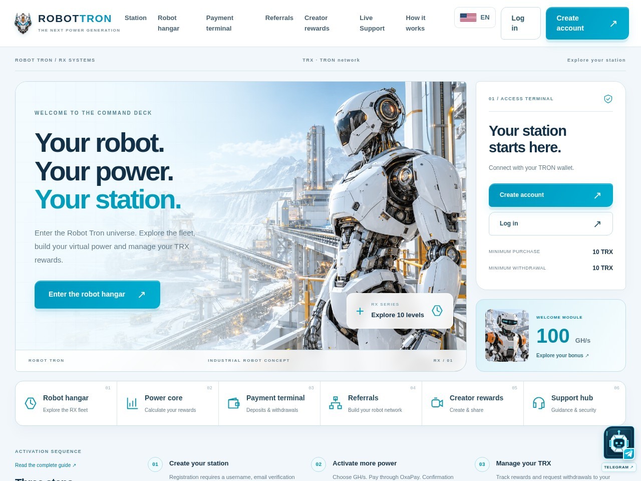 HYIP project Robot Tron