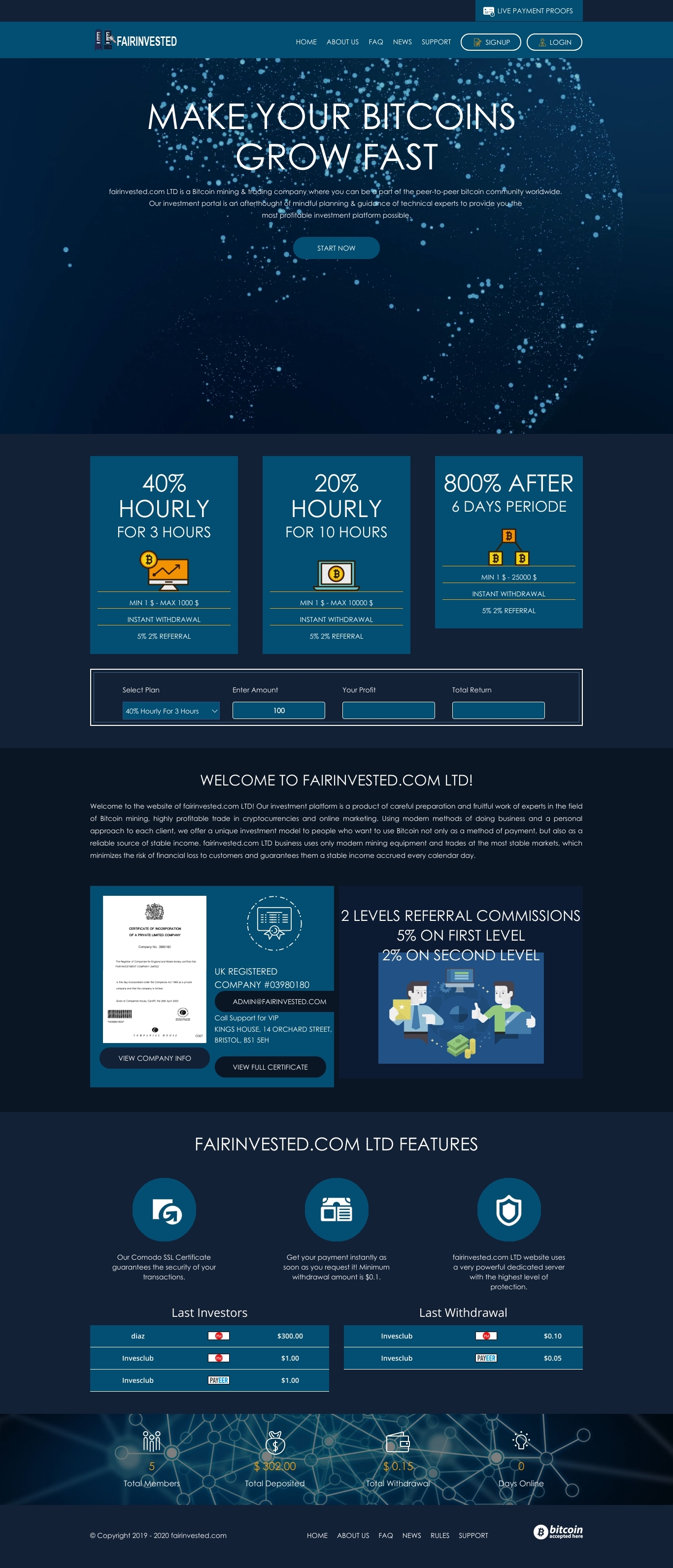 HYIP Fair Invest Ed China Crypto Al 2019