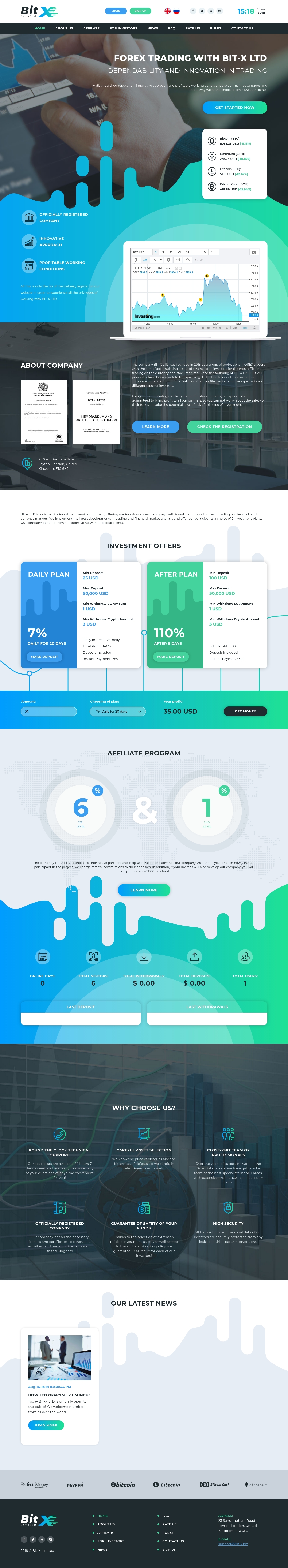 Invest project Bit-X Limited