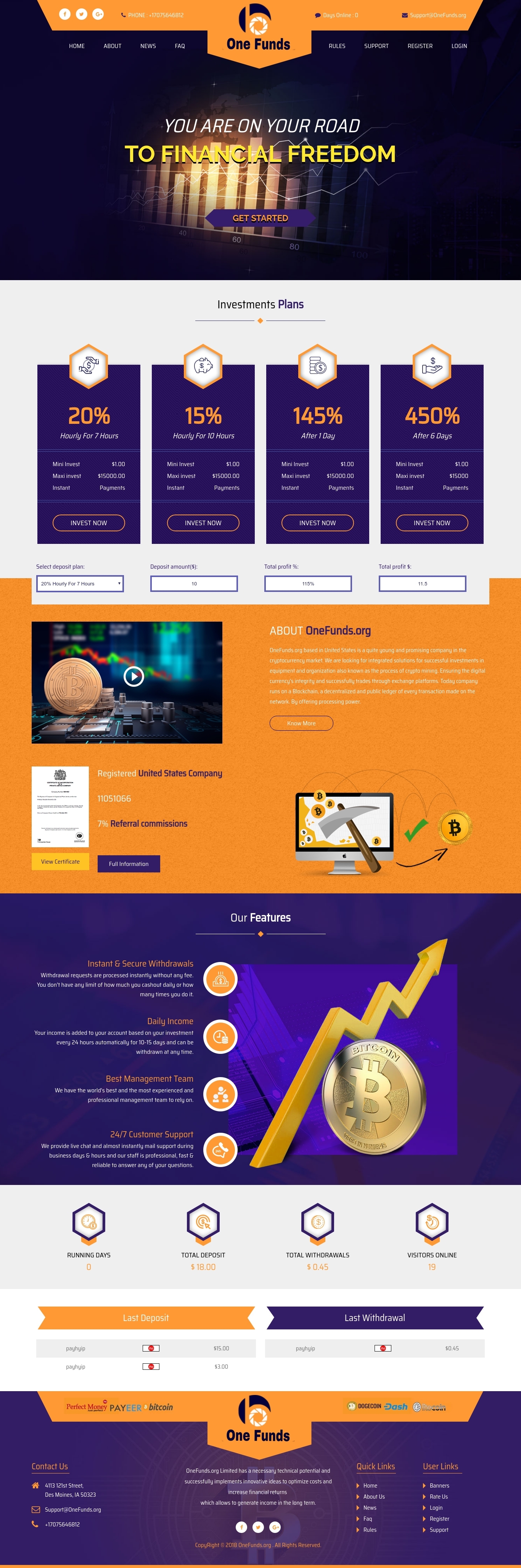Investment project OneFunds