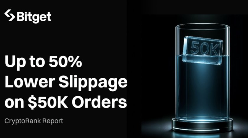 CryptoRank Study Finds Bitget rTokens Recorded Up to 58% Lower Slippage on $50,000 Orders Across Leading Tokenized Equity Platforms